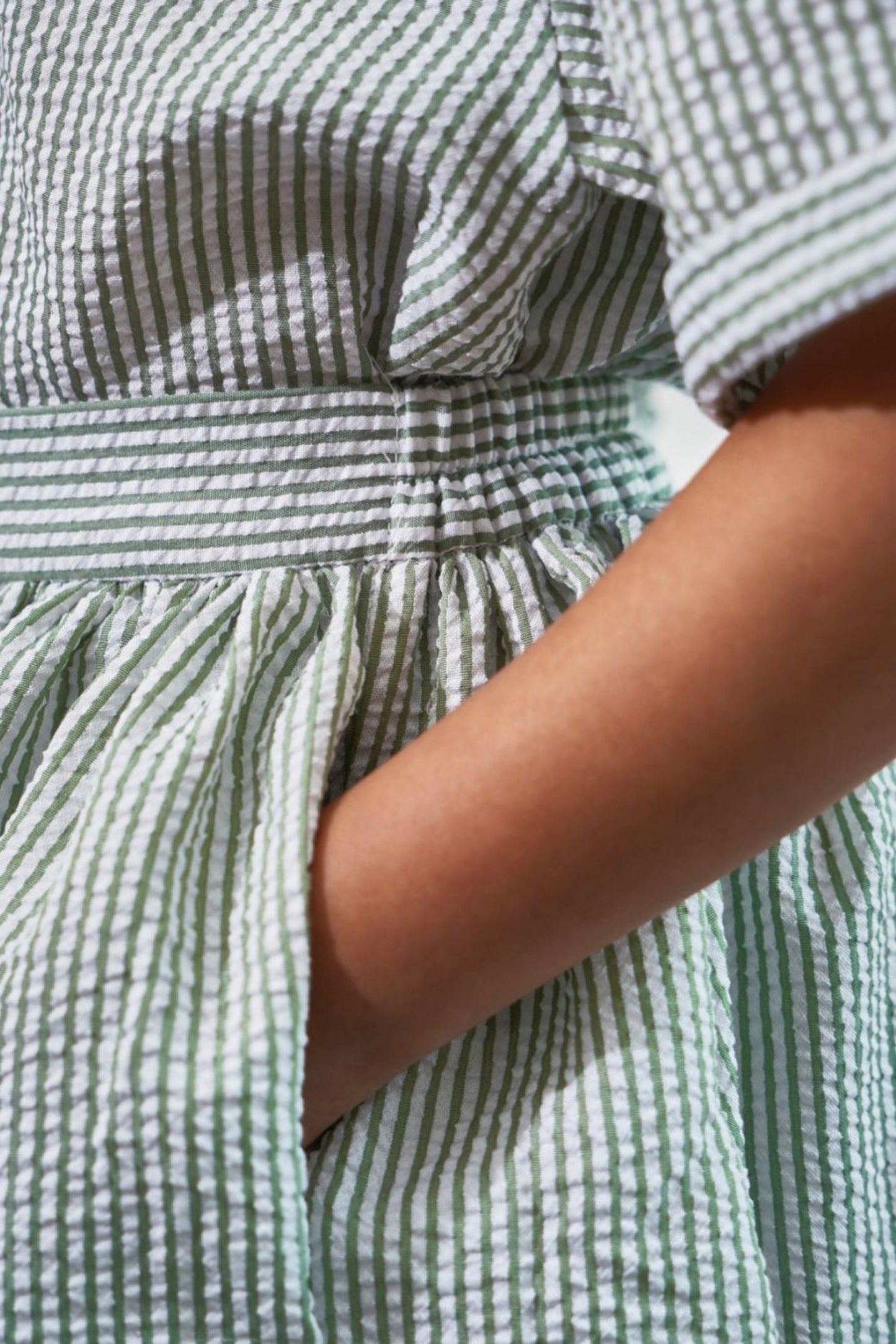 Petite Sonya Skirt - Sage Stripes