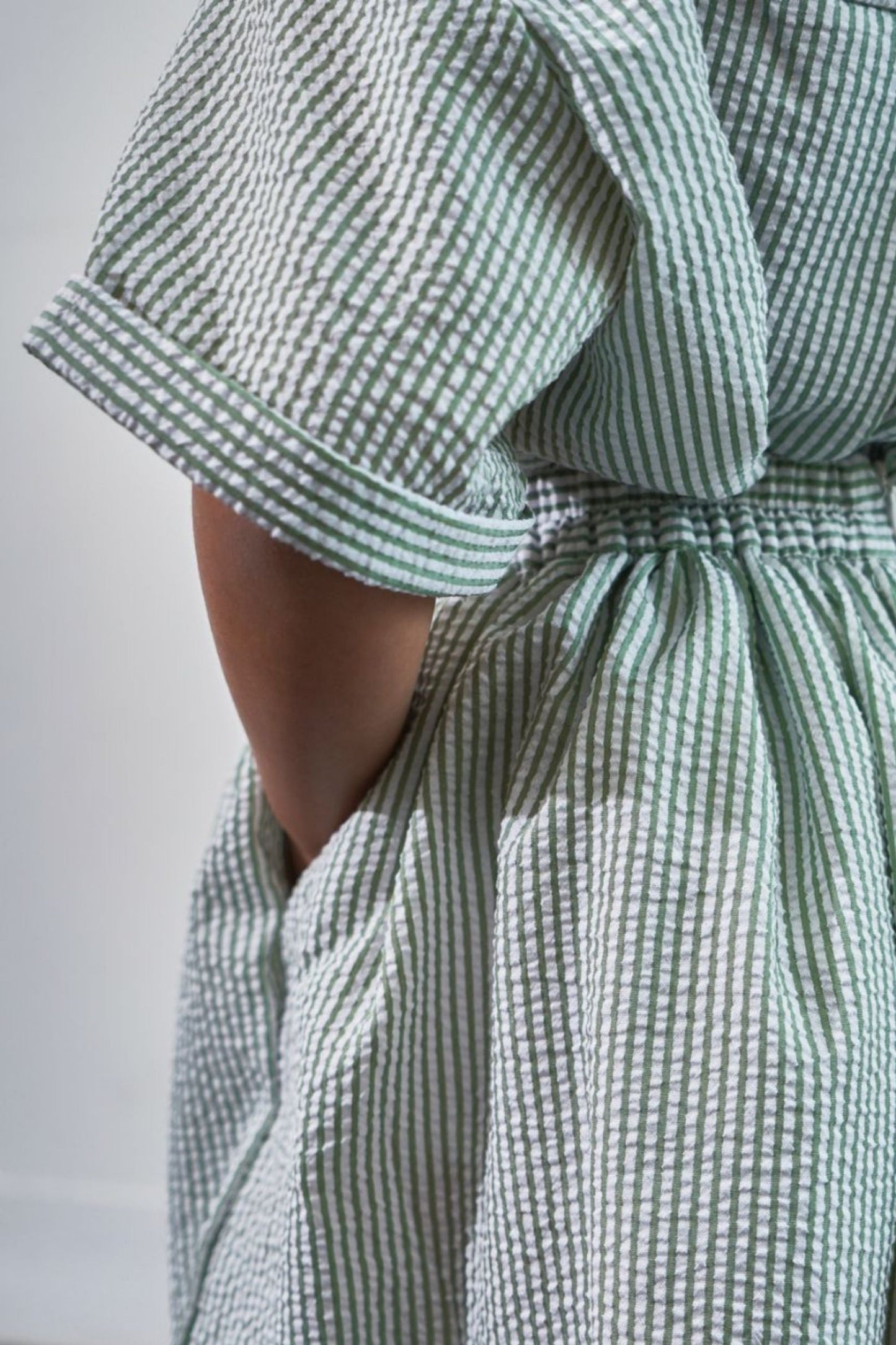 Petite Sonya Skirt - Sage Stripes