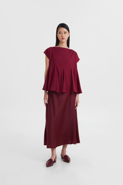 Gauri Top - Crimson Red