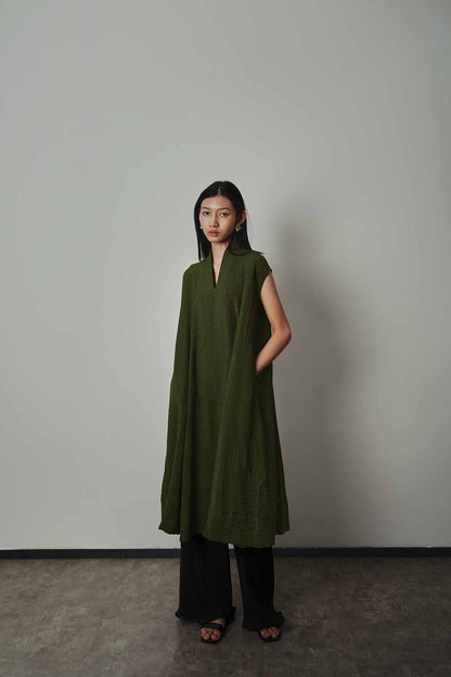 Ruka Dress - Pine Green