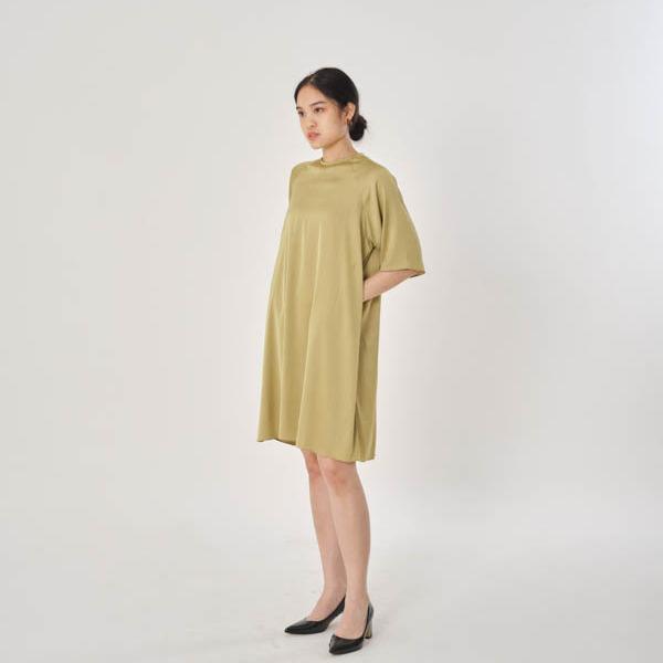 Basic Silk Dress - Pistachio