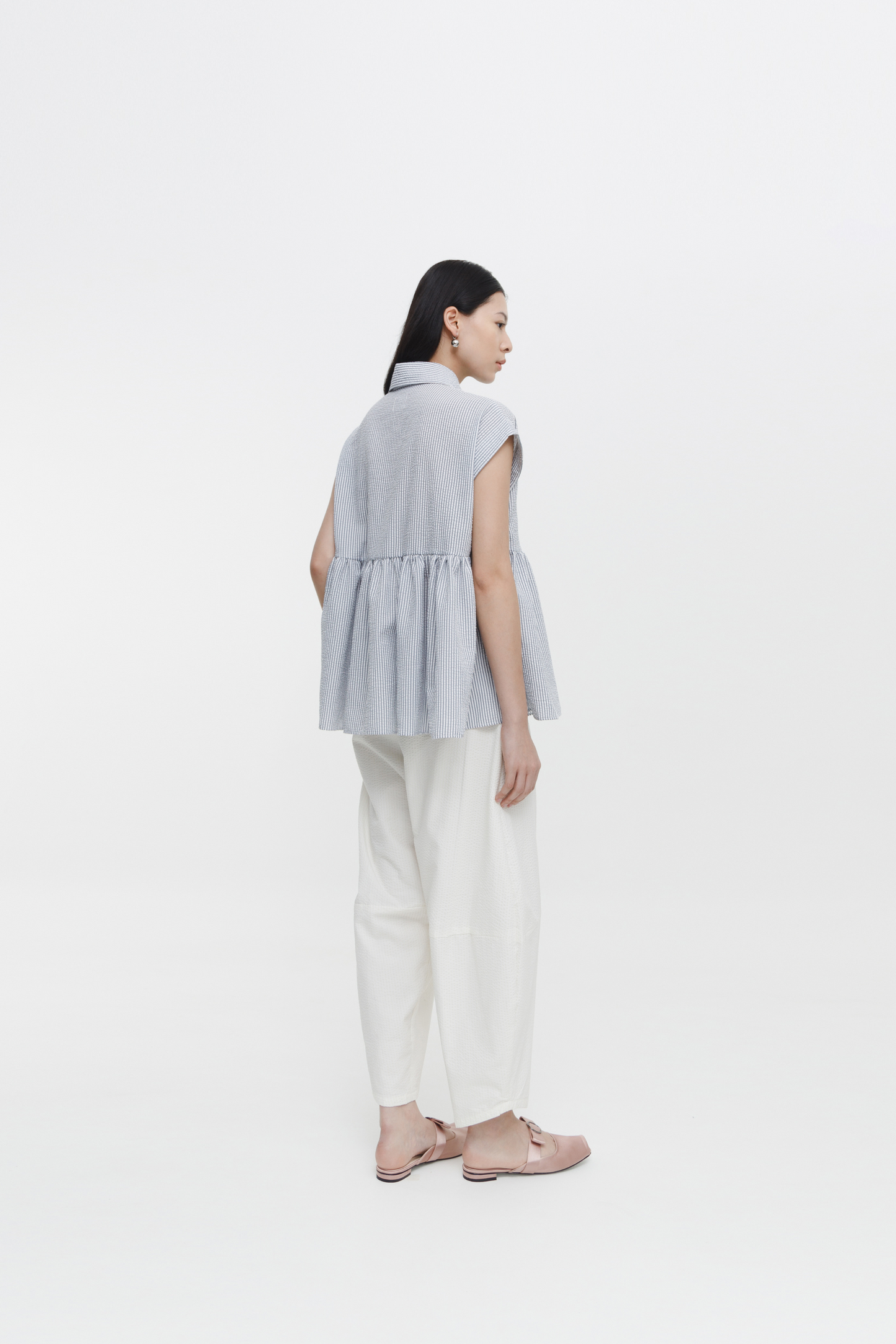 Kelly Top - Grey Stripes