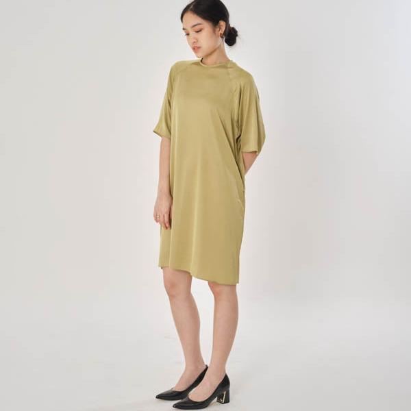 Basic Silk Dress - Pistachio