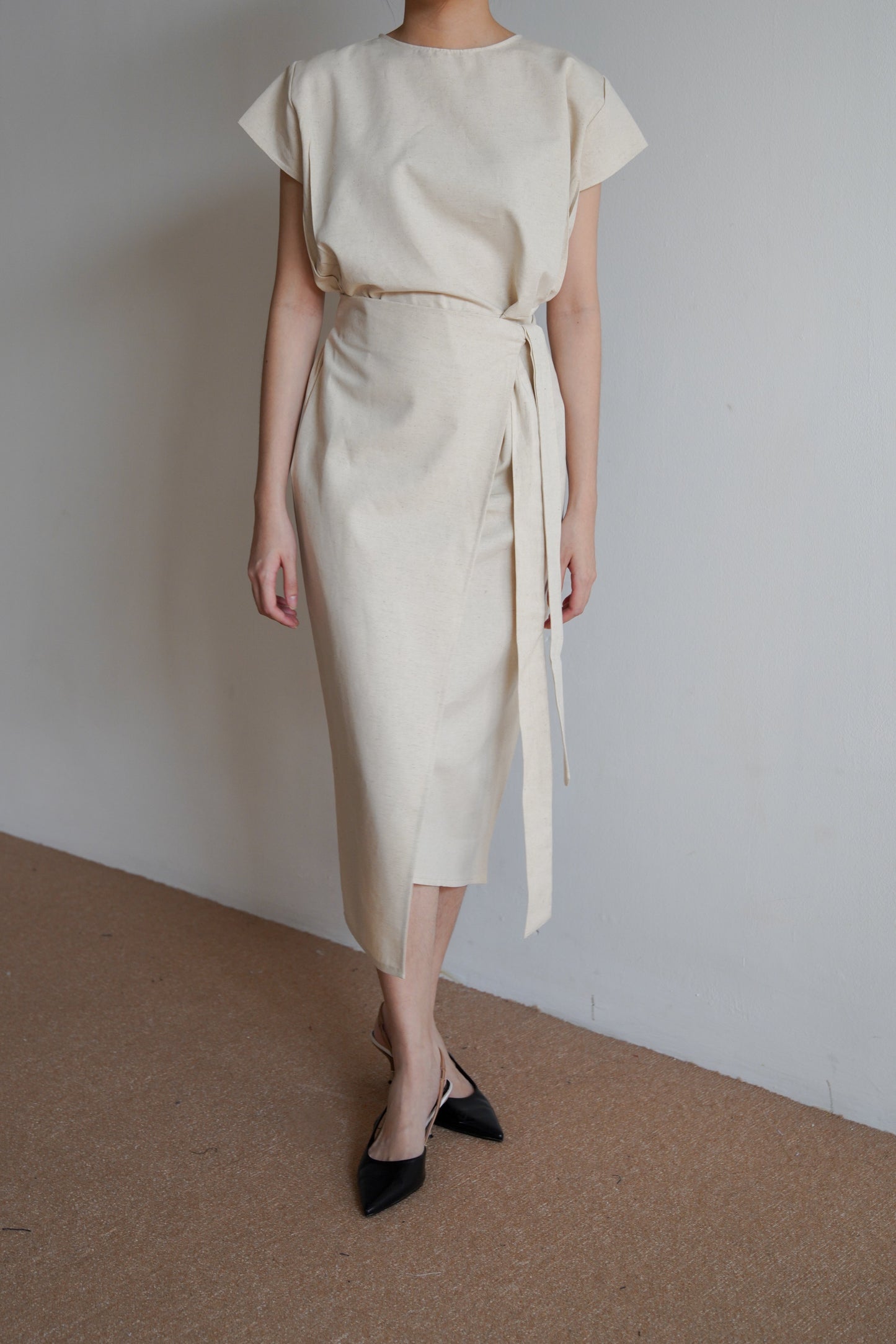 Akina Dress - Linen Cream