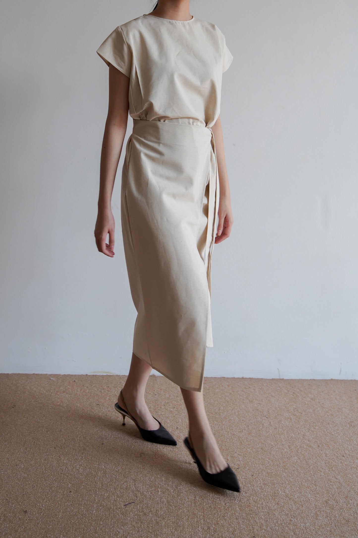 Akina Dress - Linen Cream