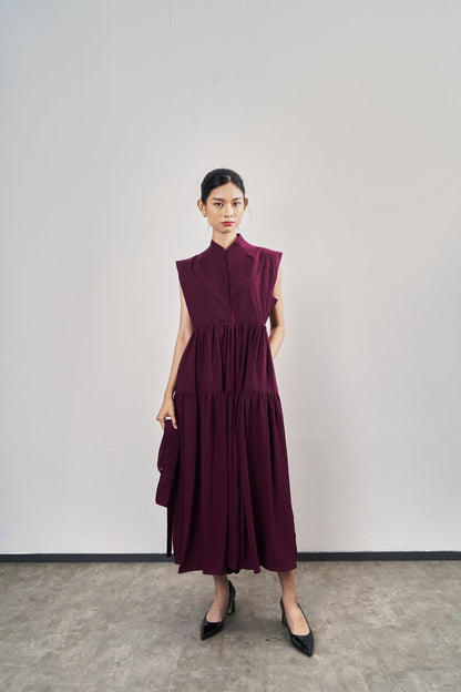 Zhu Dress - Maroon