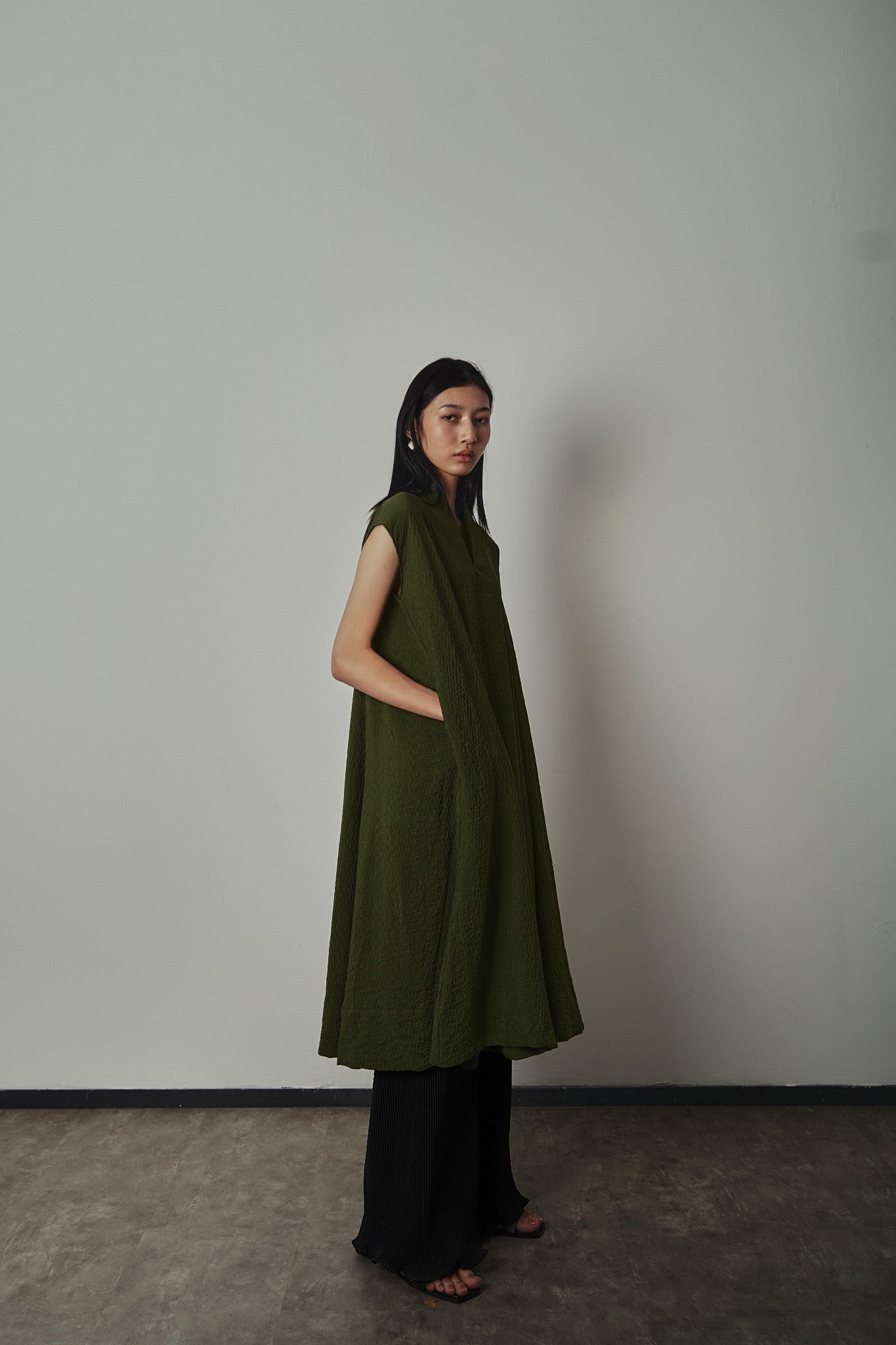 Ruka Dress - Pine Green