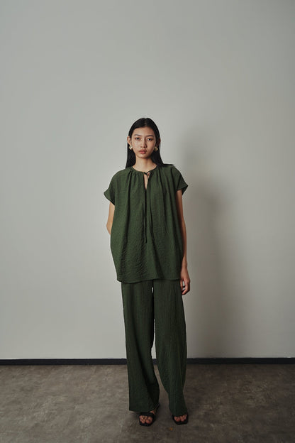 Yuki Top - Pine Green