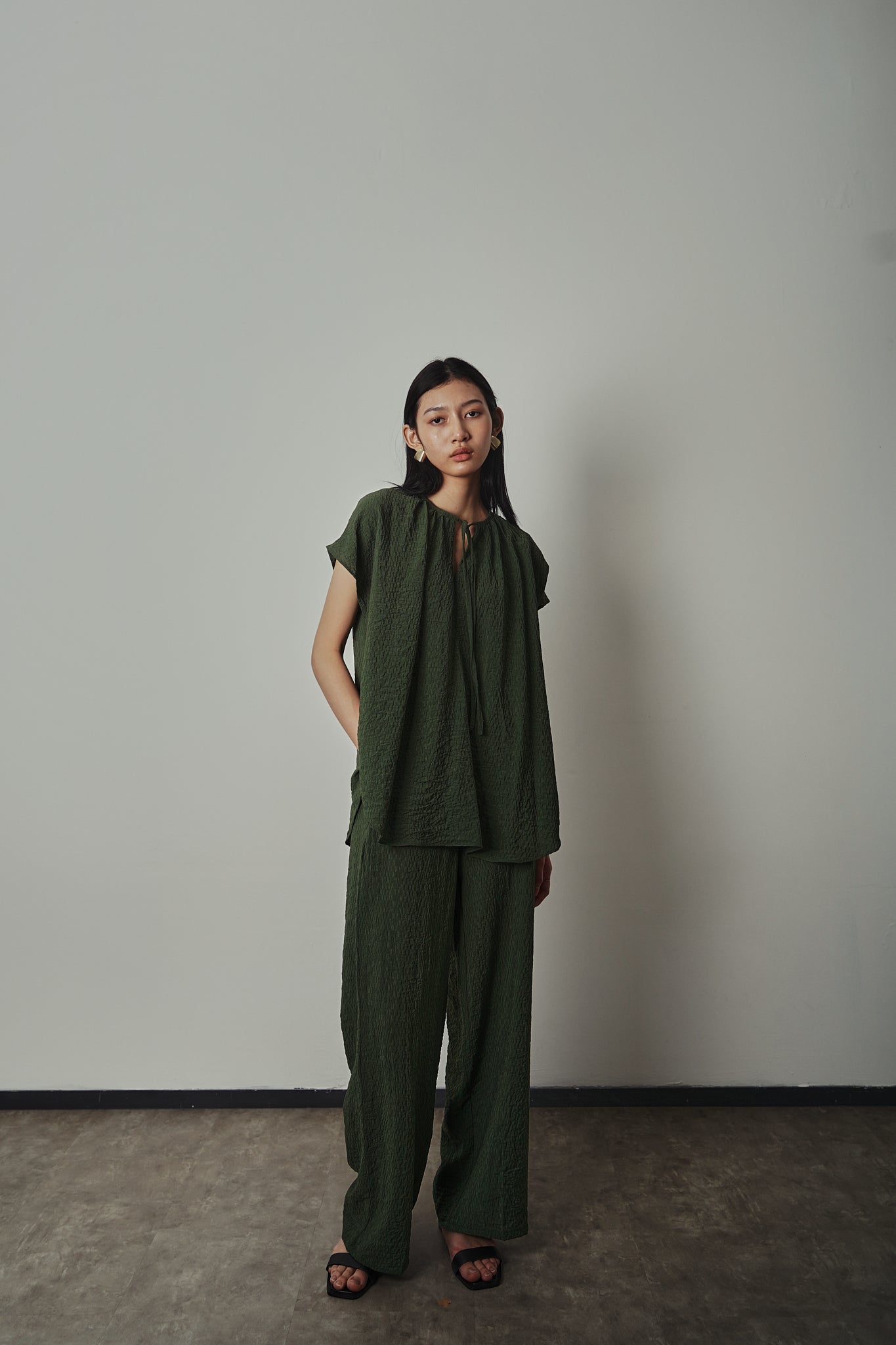 Yuki Top - Pine Green