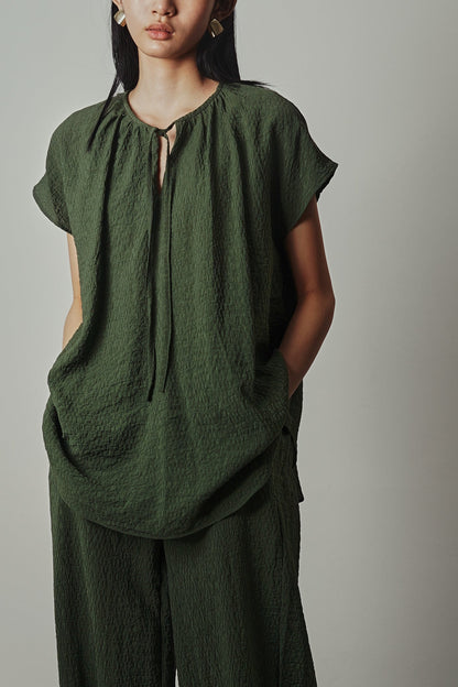 Yuki Top - Pine Green