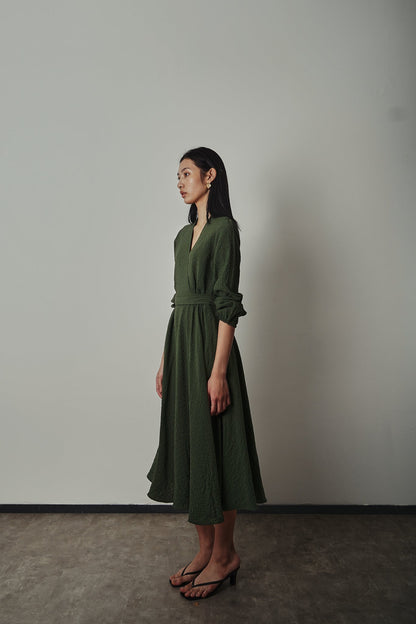 Hiru Dress - Pine Green