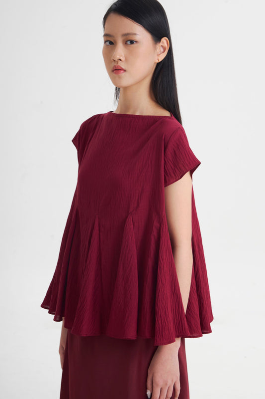 Gauri Top - Crimson Red