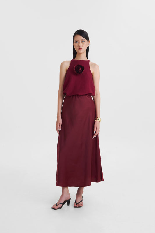 Lea Skirt - Maroon