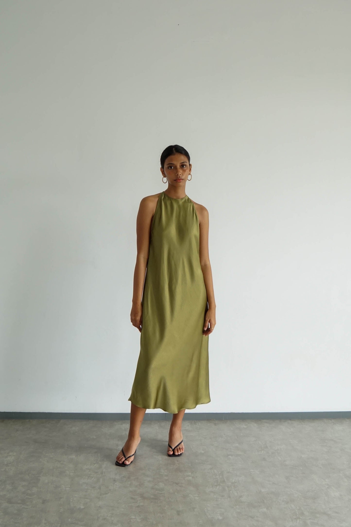 Odette Dress - Moss Green