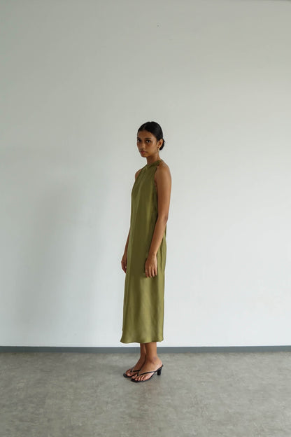 Odette Dress - Moss Green