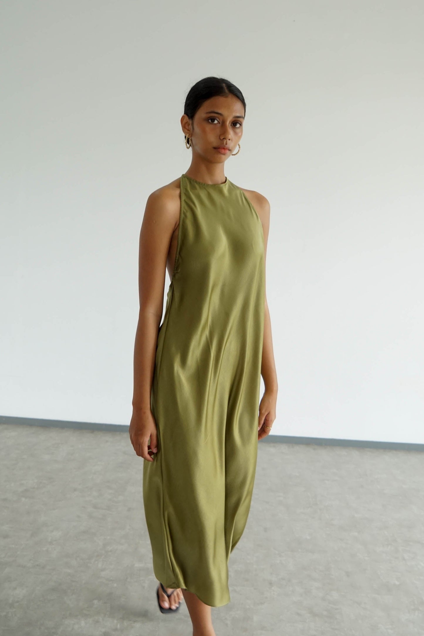 Odette Dress - Moss Green