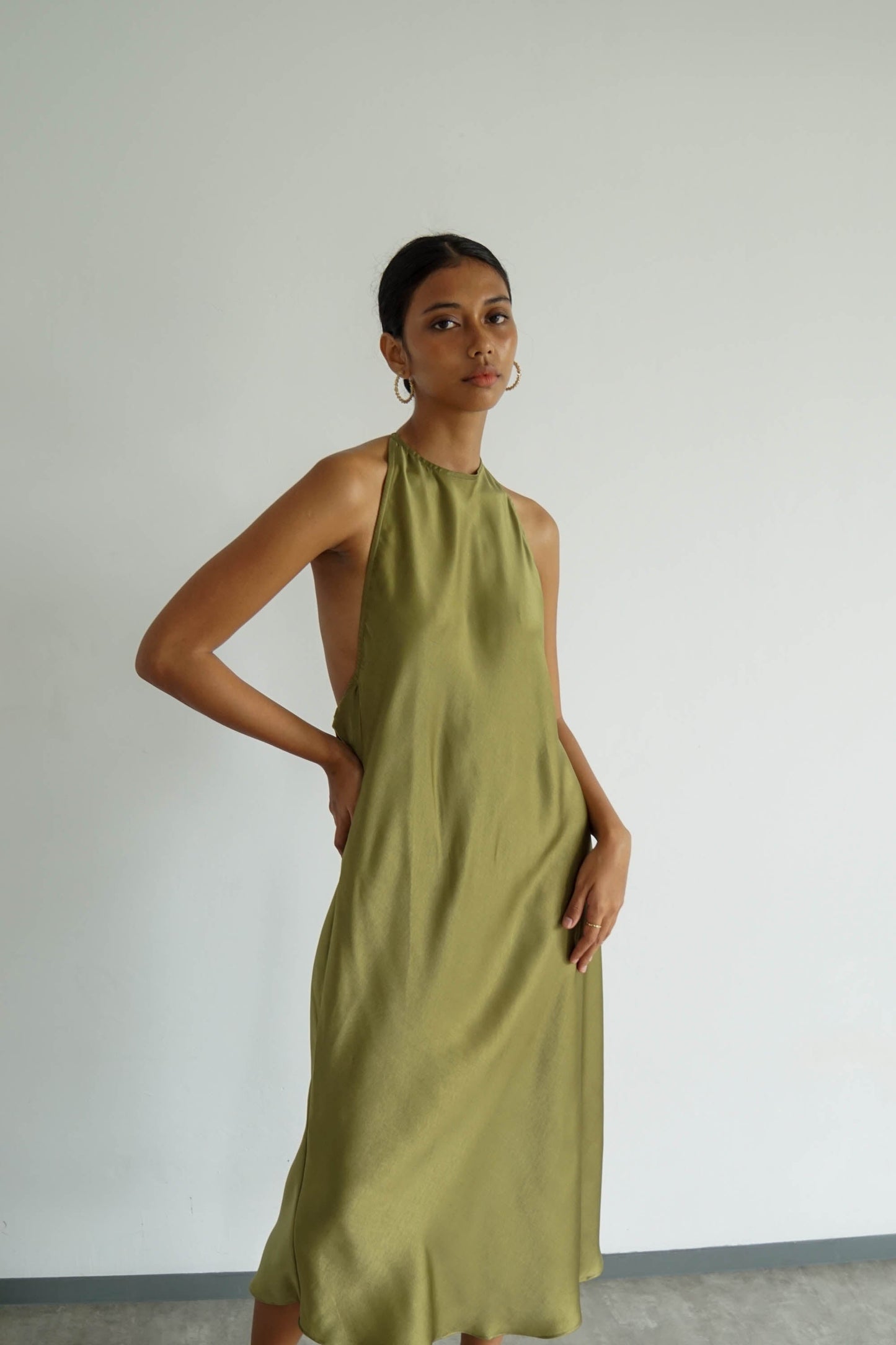 Odette Dress - Moss Green