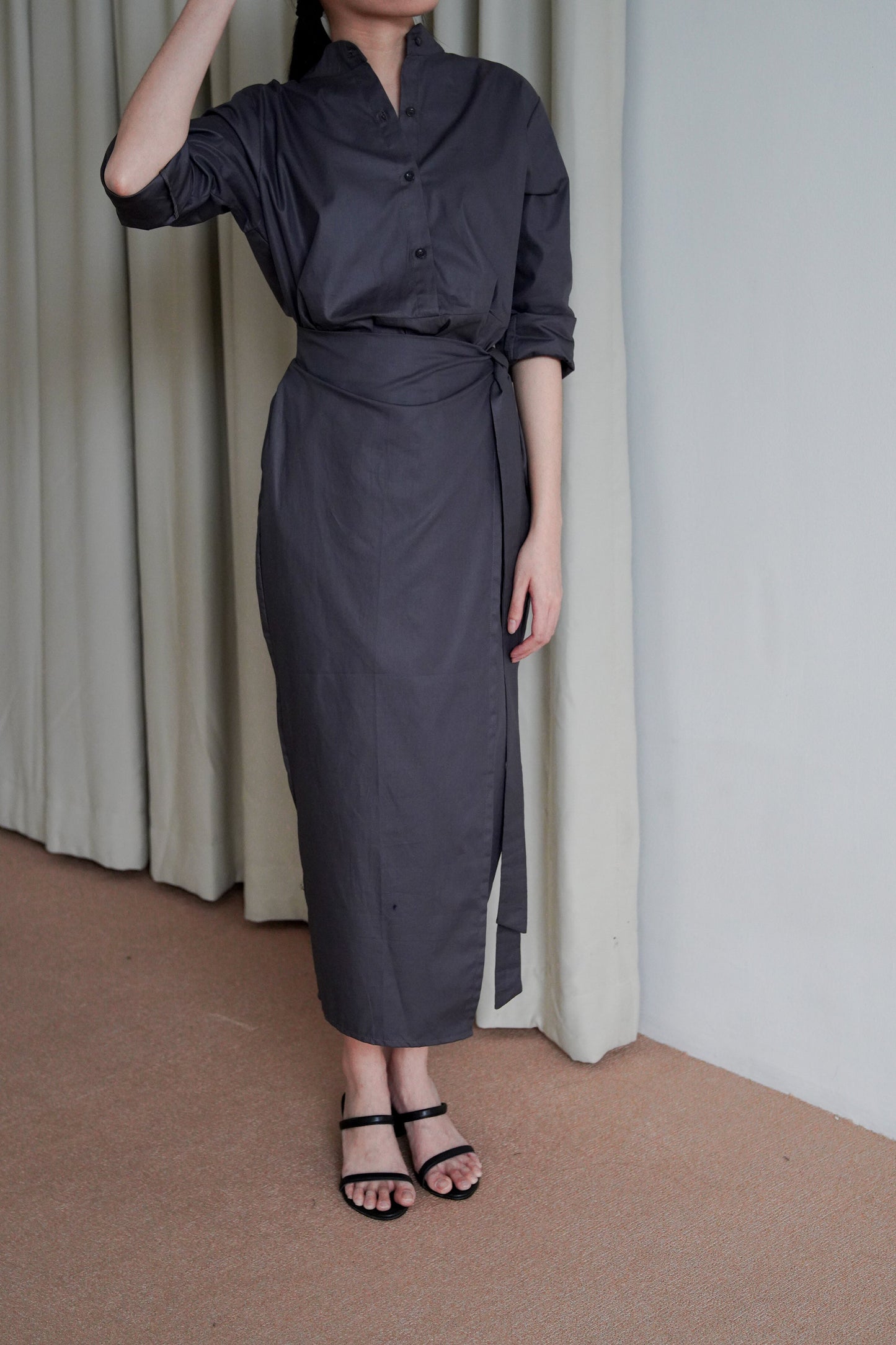 Sada Dress - Charcoal