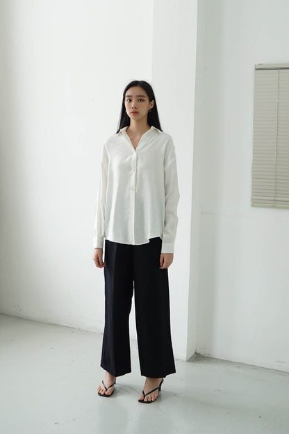 Oversized Linen Shirt - Broken White