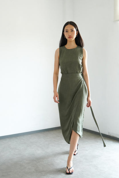 Babba Dress - Moss Green