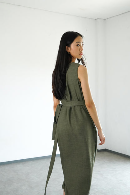 Babba Dress - Moss Green