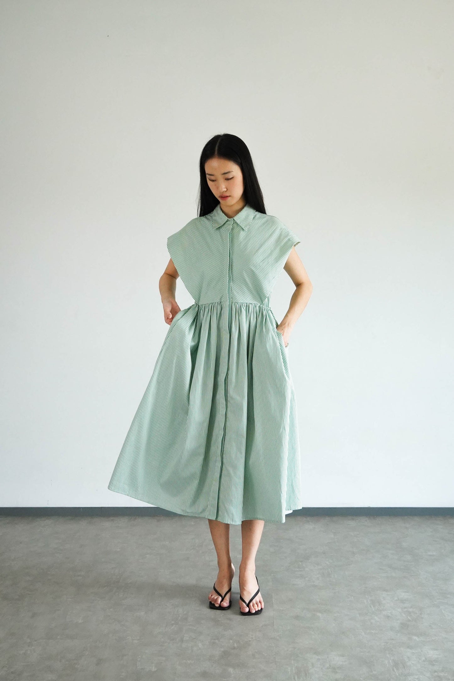 Playa Dress - Mint Stripes