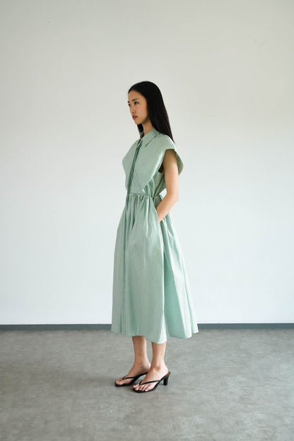 Playa Dress - Mint Stripes