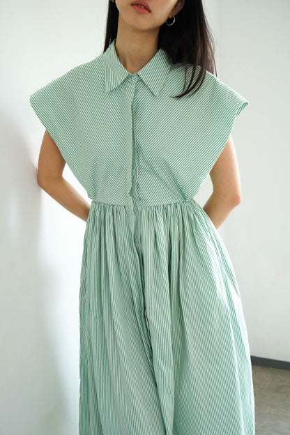 Playa Dress - Mint Stripes