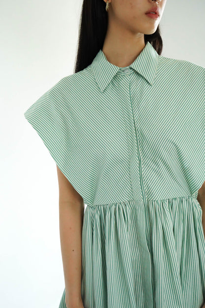 Playa Dress - Mint Stripes