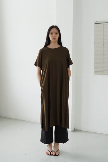 Basic Loose Dress - Olive