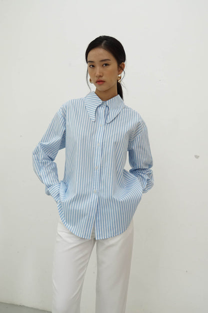 Millie Shirt - Blue Stripes