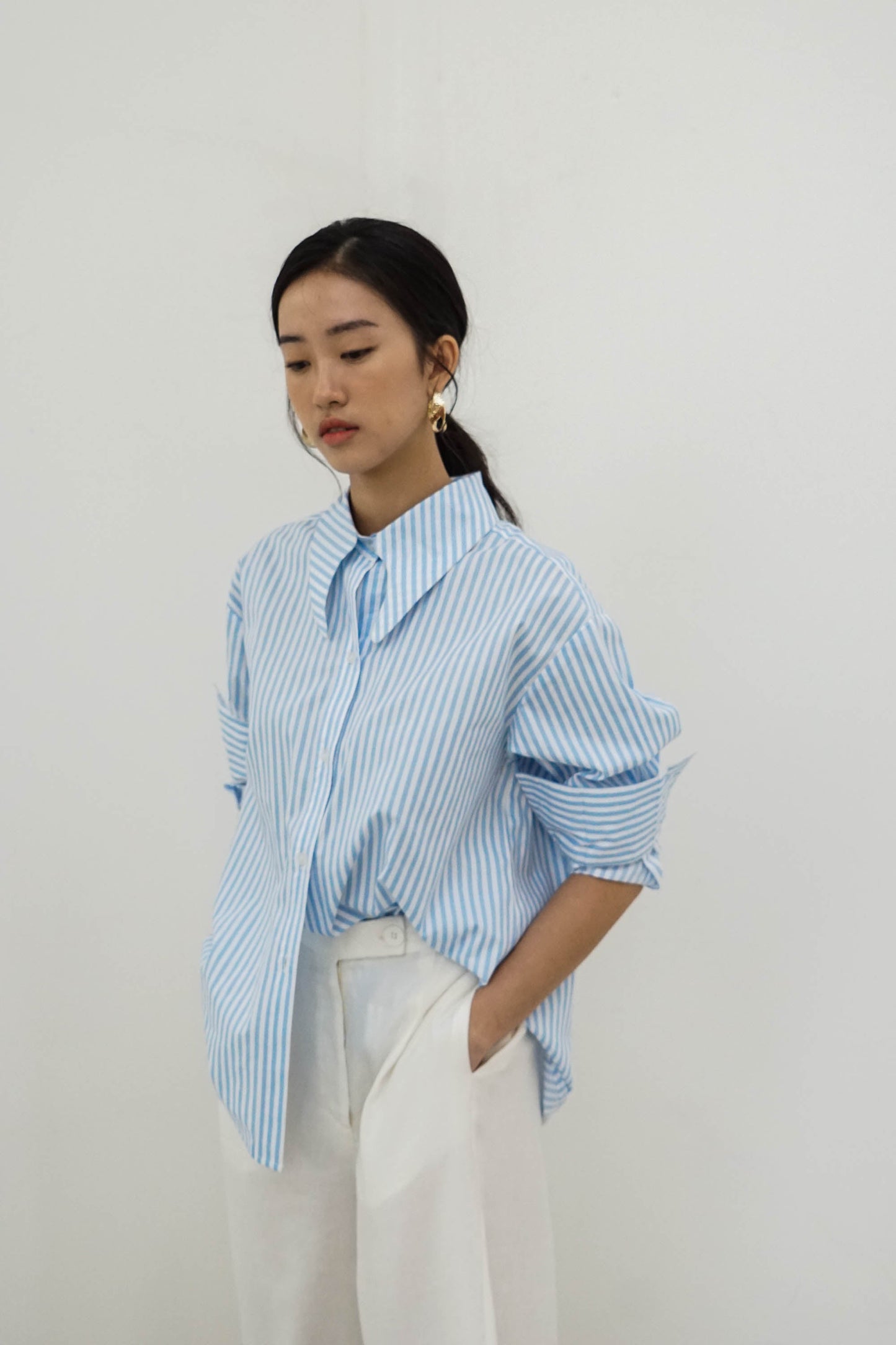 Millie Shirt - Blue Stripes