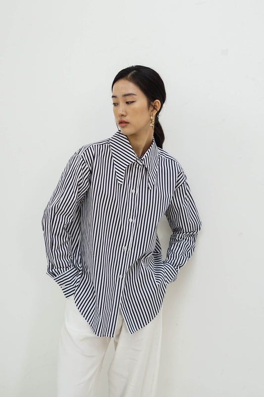 Millie Shirt - Black Stripes