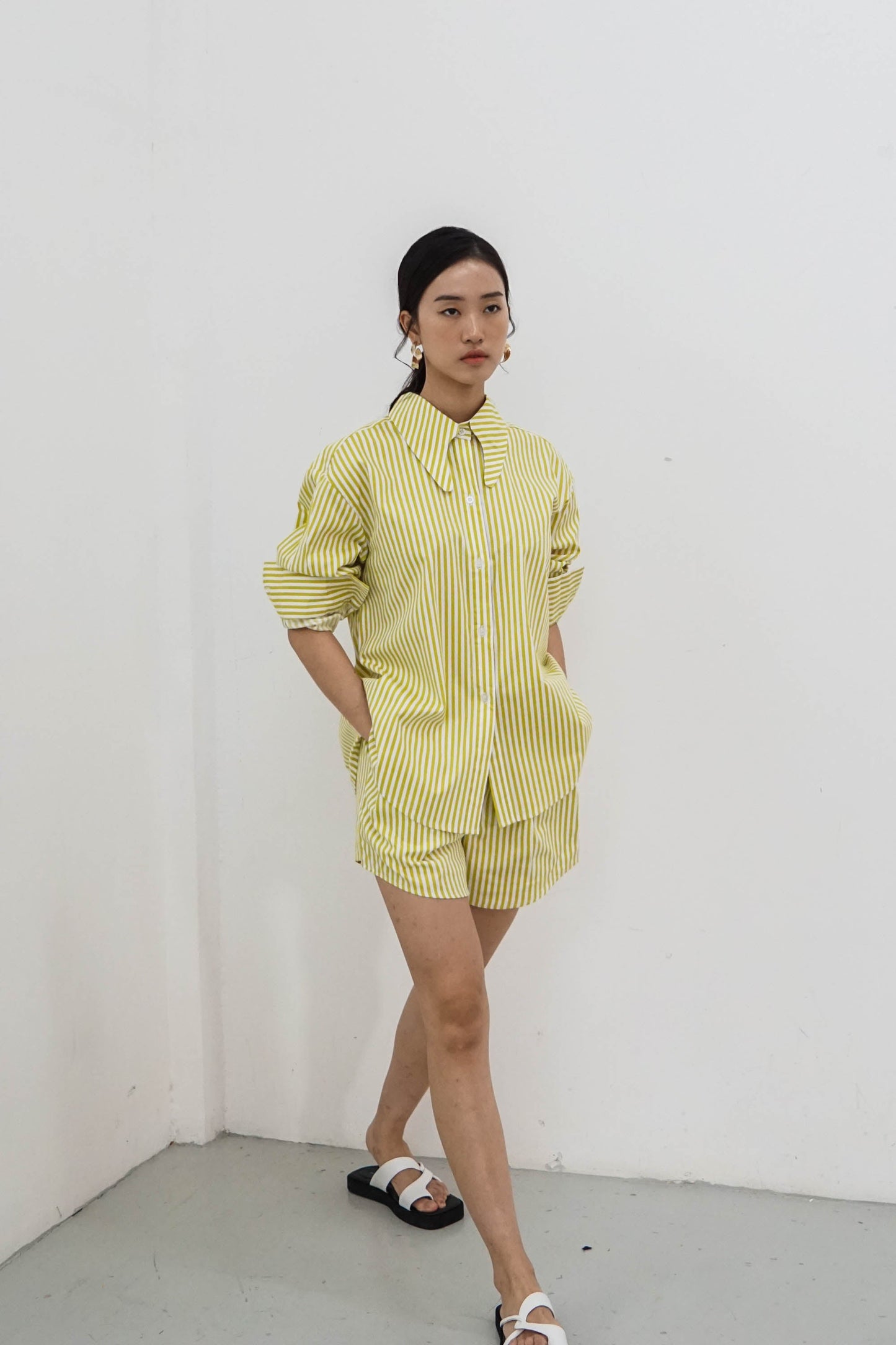 Millie Shirt - Yellow Stripes