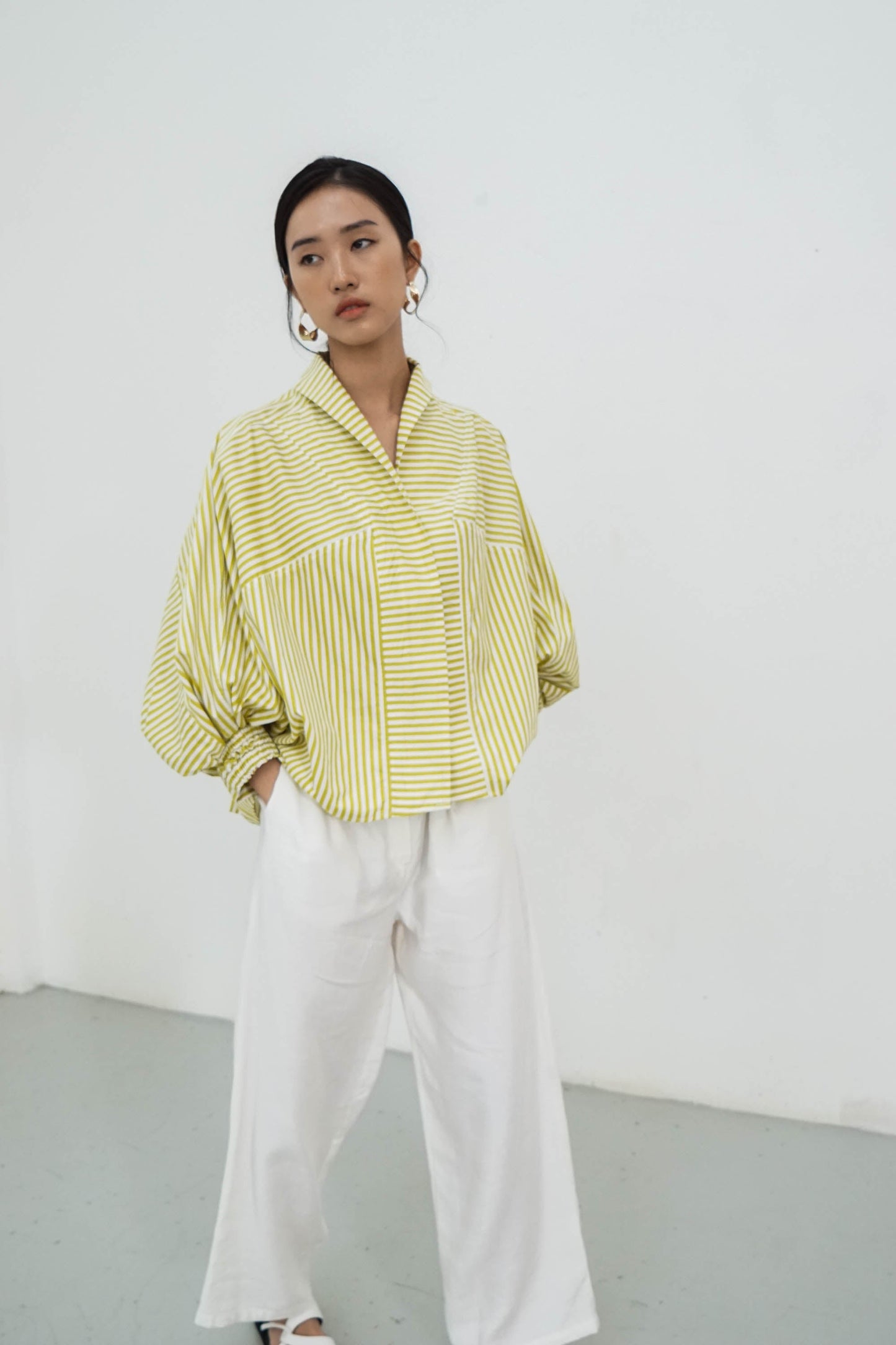 Mav Top - Yellow Stripes