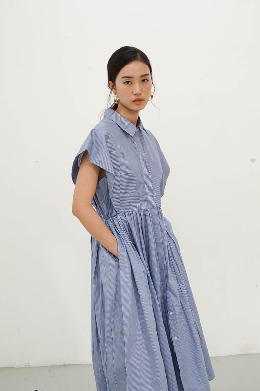 Playa Dress - Blue Stripes