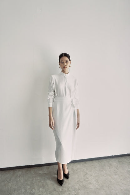 Sada Linen Dress - Broken White