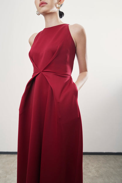 Carol Dress - Maroon