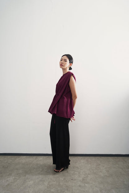 Malvi Top - Maroon