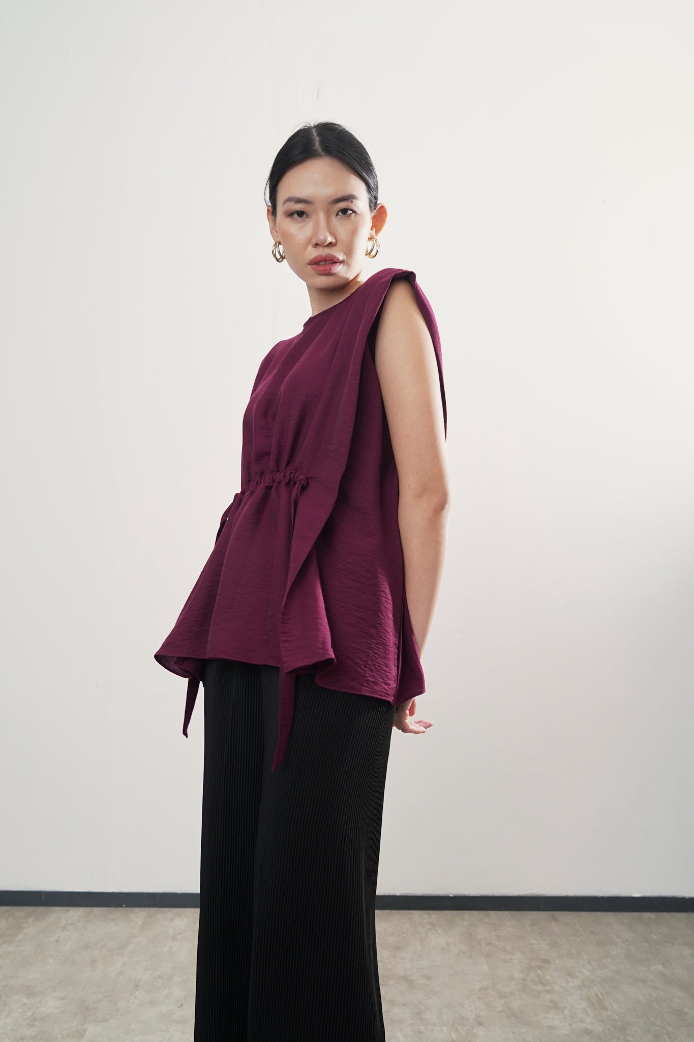 Malvi Top - Maroon