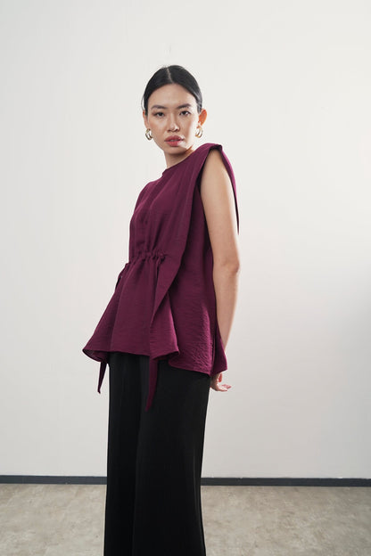 Malvi Top - Maroon