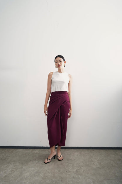 Moon Skirt - Maroon