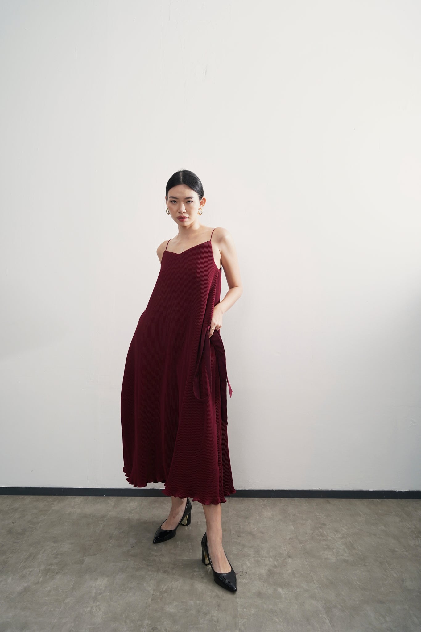 Anya Dress - Maroon