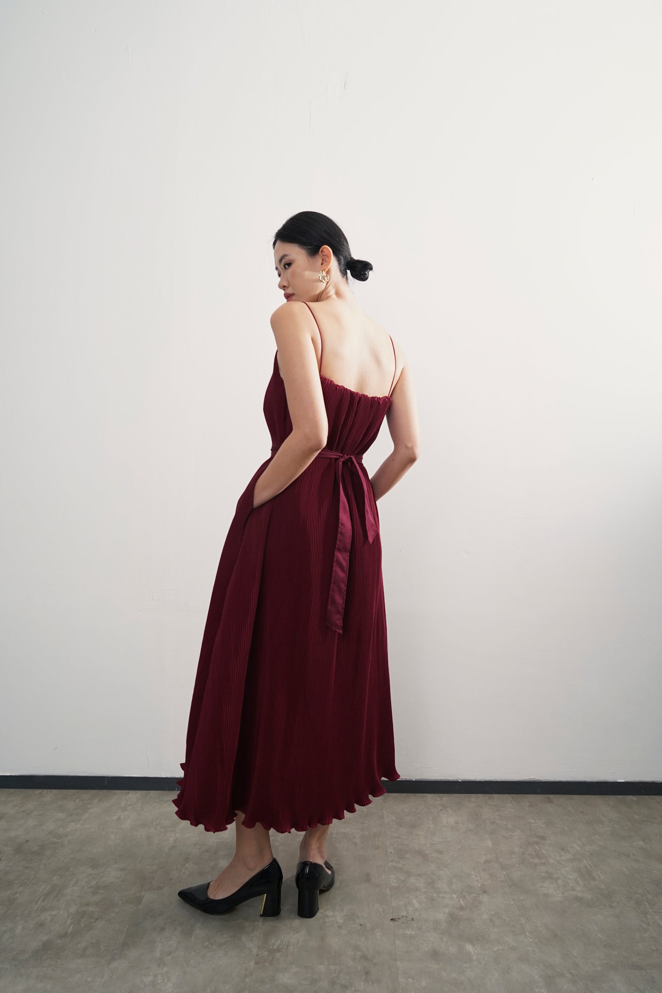 Anya Dress - Maroon