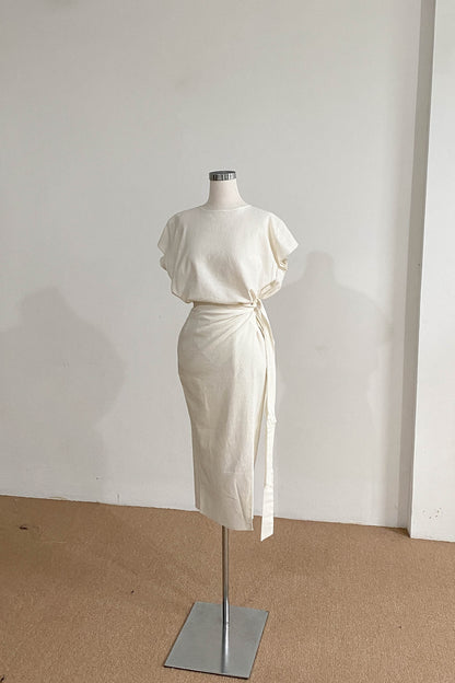 Akina Dress - Linen White