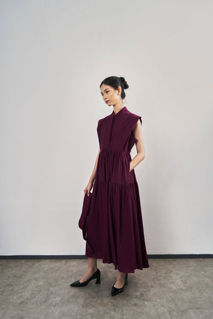 Zhu Dress - Maroon