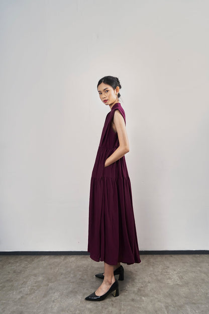 Zhu Dress - Maroon