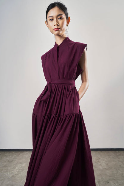 Zhu Dress - Maroon