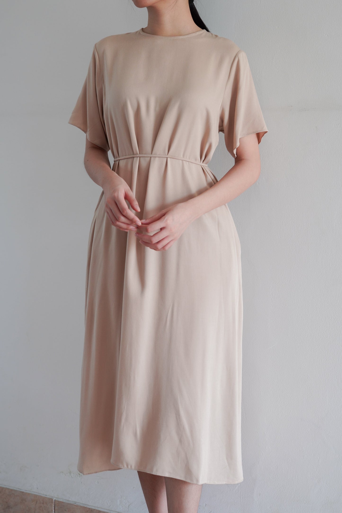 Basic Loose Dress - Cream