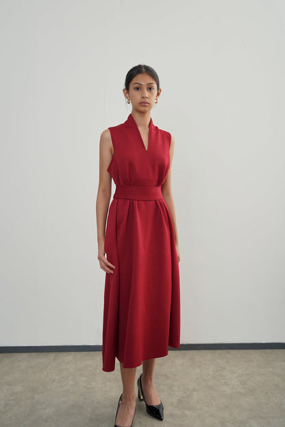 Zana Dress - Maroon